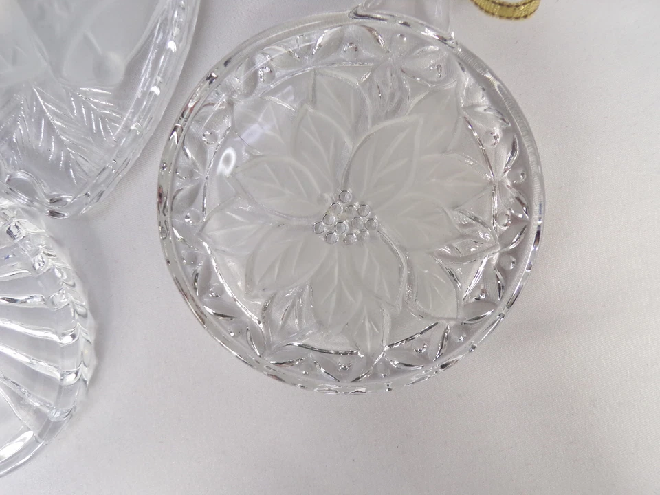 3 adornos navideños vintage de vidrio Mikasa campanas de punto vela caja original K23 Foto 4 de 4