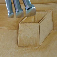 Smooth Matting Background Stamps, Set of 3 Leather Stamping Tools, Stainless