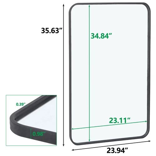 Bathroom Wall Mirror Vanity Makeup Mirror for Living Room Round/Rectangular - Picture 32 of 43