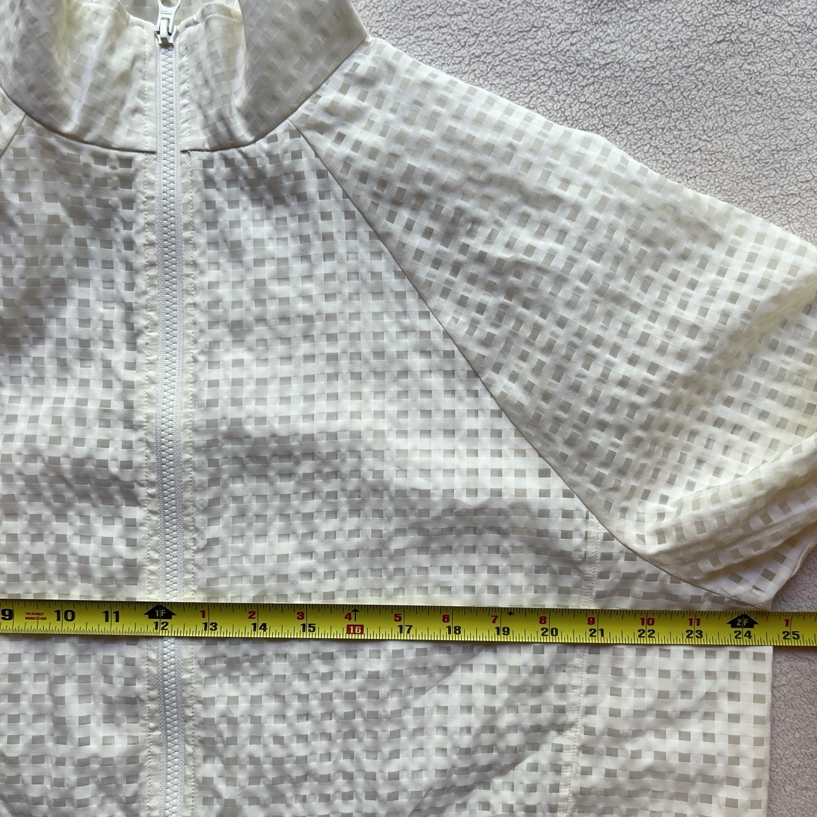 Fabletics Jacket Funnel Neck Lightweight Grid Pat… - image 14