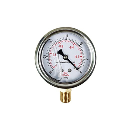 #ad #ad HFS R Oil Filled Vacuum Pressure Gauge 2.5quot; Dial Size 1 4quot; NPT Lower Mount $9.97