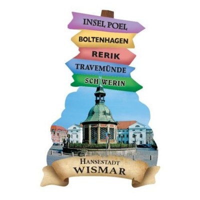 Wismar Magnet Wegweiser Hansestadt Ostsee