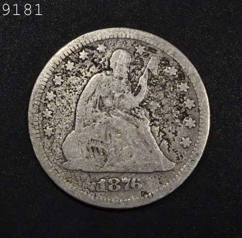 1876 Liberty Seated Quarter