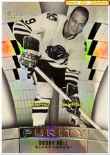 UD GAME USED 2021 BOBBY HULL NHL CHICAGO BLACKHAWKS SUPERSTAR MINT PURITY #P68