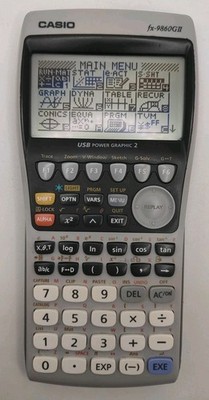 Casio fx-9860GII Graphing Calculator No Cover. The Cover Is Missing. 