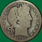 1892-S Barber Half Dollar Almost Good AG Coin #36420