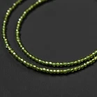 Genuine Faceted Peridot 2mm Beaded Choker Healing Minimalist Birthstone Necklace