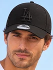 Los Angeles Dodgers New Era 39Thirty League Basic Black Stretch Fit Baseball Cap