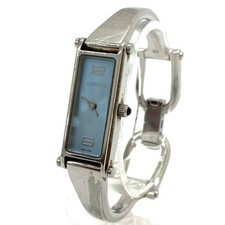 Gucci 1500L Watch Quartz Women's Blue Dial Rectangle Vintage Working Japan