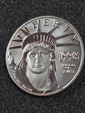 ? 1998 $100 American Eagle 1 oz .9995 Platinum Statue of Liberty Bullion Coin 3049.99 per troy oz