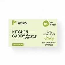 6L compostable Kitchen caddy liners Thick Leakproof Eco Friendly 50 Bin bags