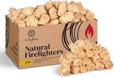 200 Natural Firelighters for Wood Burners, Fire Lighters, Firelighter for Stove, 0.08 per lighter