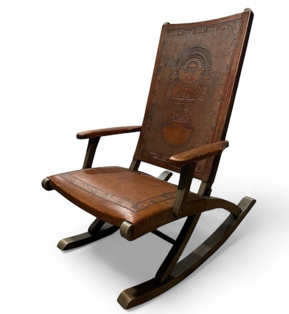 Leather Rocking Chairs Antique Chairs (1950-Now) for sale | eBay