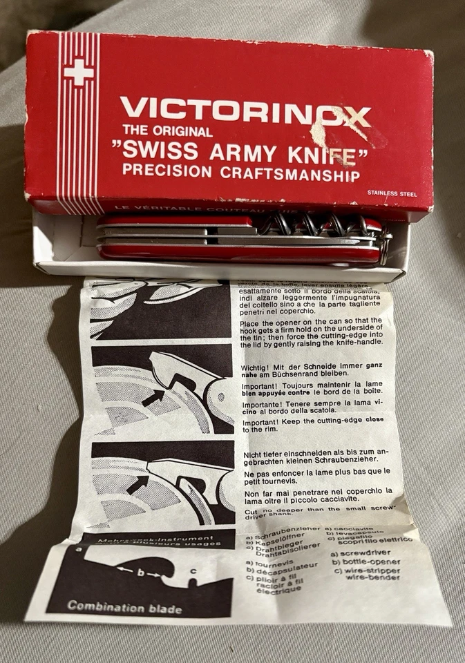 Vintage Victorinox The Original Swiss Army Multi Tool Knife With Box & Papers - Image 4 of 4