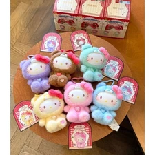 Toptoy Hello Kitty Teddy Pajamas Series Vinyl Plush Pendant Blind Box Cute Gift