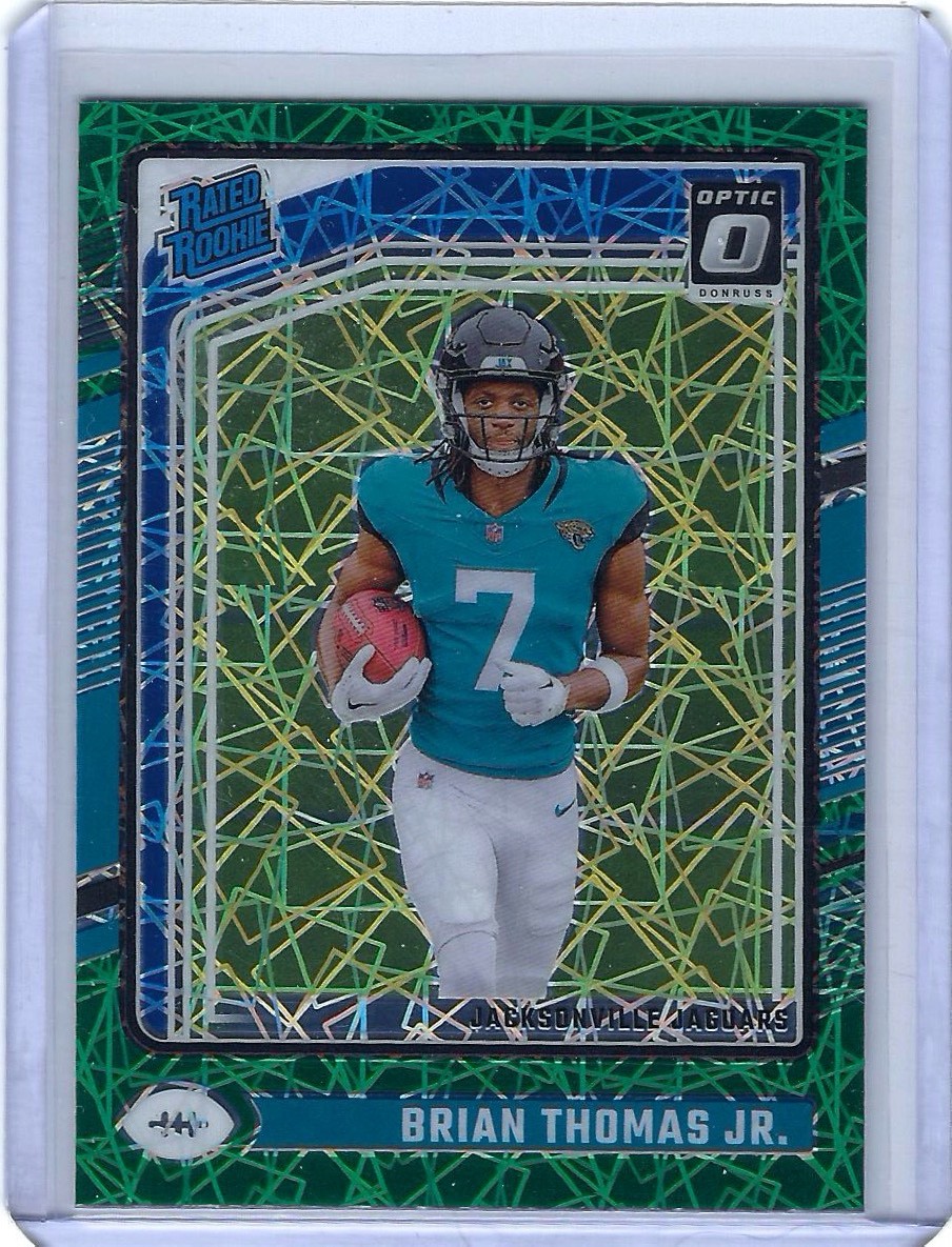 2024 Panini Donruss Optic - Rated Rookie Brian Thomas Jr. #214 Green Velocity