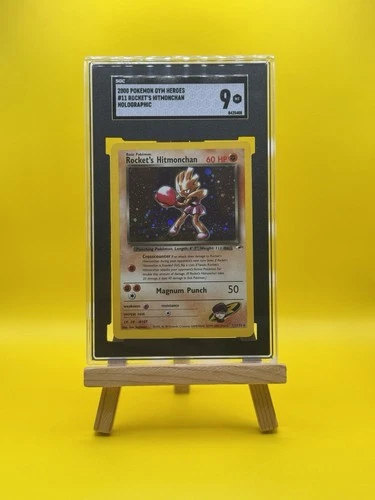 2000 Pokemon Rocket’s Hitmonchan 11/132 Gym Heroes - Cosmos Holo Rare ENG SGC 9