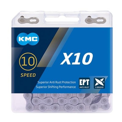 KMC Unisex   Erwachsene X10 Ept Anti-rost Fahrradkette, schwarz, 1size