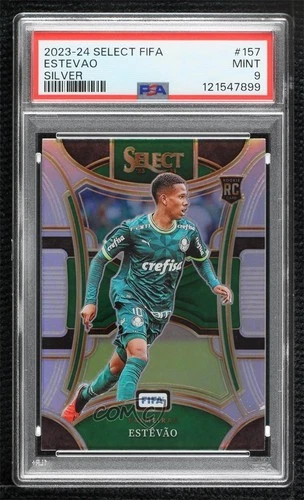 2023 Panini Select FIFA Mezzanine Silver Prizm Estevao #157 PSA 9 MINT