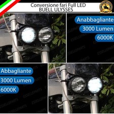 CONVERSIONE FARO LED BUELL ULYSSES ANABBAGLIANTE + ABBAGLIANTE NO ERROR