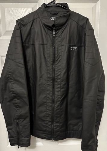 Audi Quattro Racing Jacket Bomber Black Men’s XL extra Large anti RFID pocket