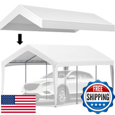 Vevor 10x20 ft Carport Replacement Canopy Cover Ripstop Triple-Layer PE Fabric