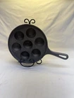 Vintage Griswold No. 32 Cast Iron Aebleskiver Pan 962 Erie PA Danish Cake 7 Cup