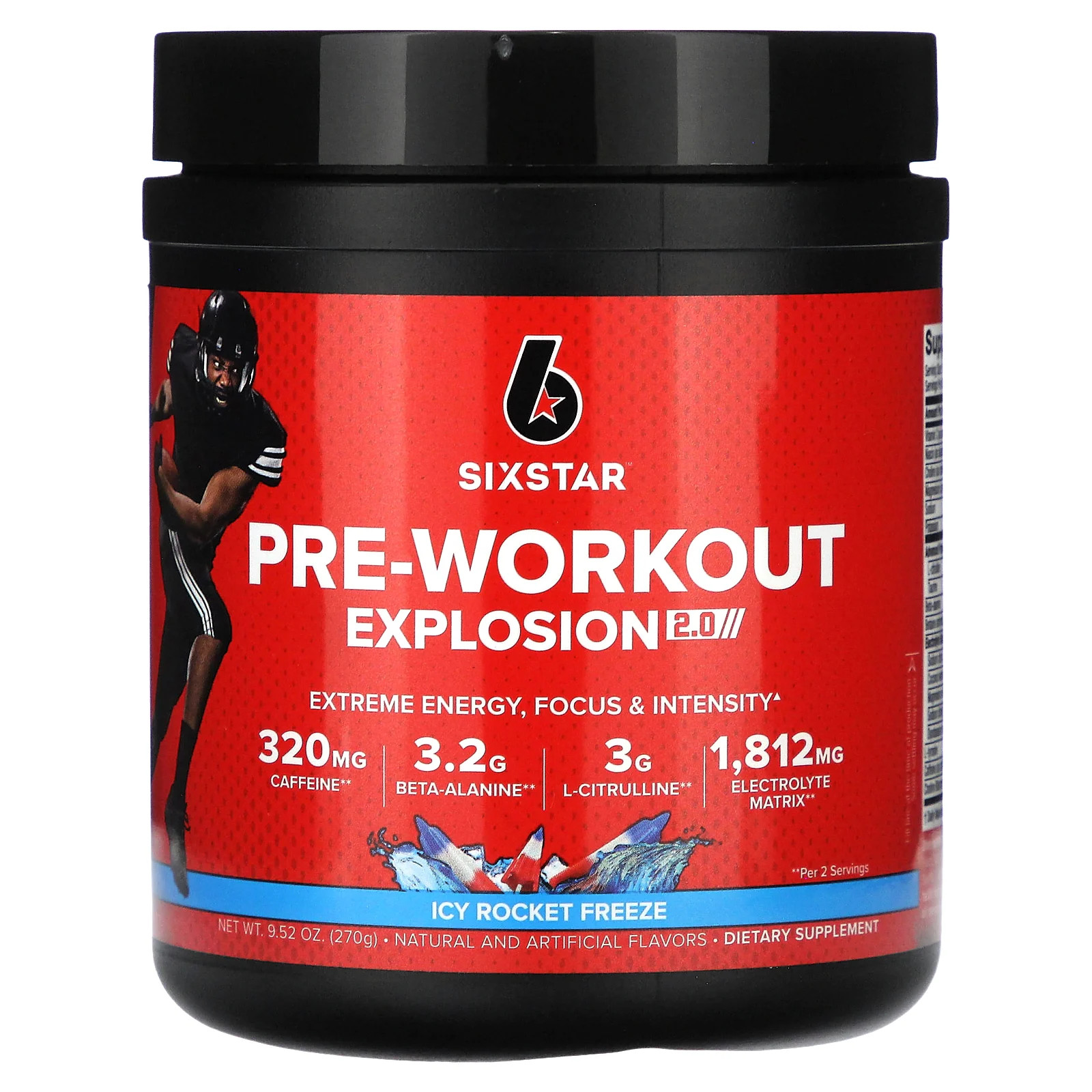 Pre-Workout Explosion 2.0, Ледяная глазурь, 9,52 унции (270 г)