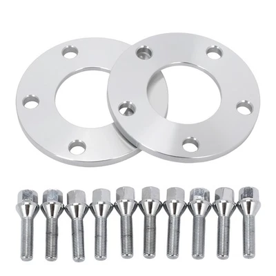 5x120mm 72.6mm 2x10mm Spurverbreiterung Spurplatten mit 10 Schrauben M12x1.5mm - Bild 1 von 4