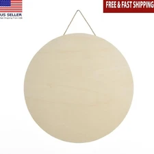 Stylecraft 17.9" Round Unfinished Wood Plaque Inspire Various Creativity Glossy