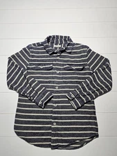 Tucker + Tate Women's Blue White Stripe Button Down Shirt M Cotton