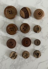 Lot Of Vintage Wooden Buttons
