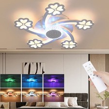 Moderne RGB LED Deckenleuchte Wohnzimmer Deckenlampe Dimmbar mit Fernbedienung