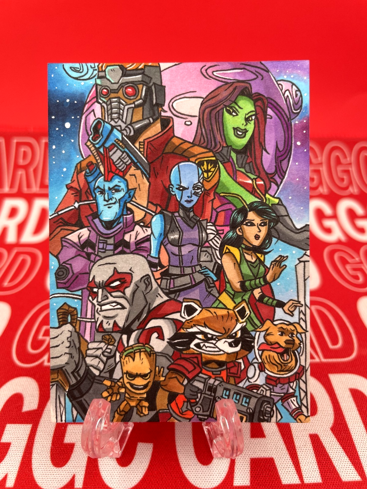 GGC Studio Marvel Guardians of the Galaxy Artist Hand Drawn Auto Sketch Card 1/1