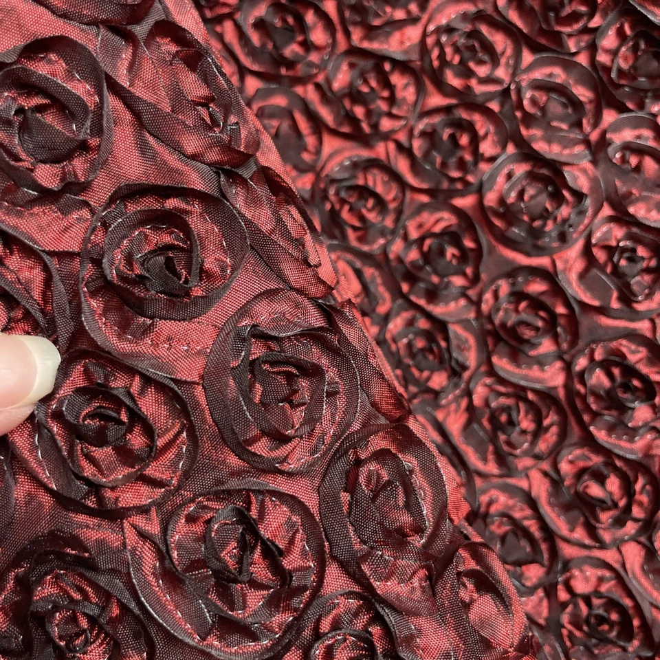 3D Rosette Corset Vest Womens M/L Red Lace Up Bustier Steampunk Ren Faire Fairy - Image 4 of 4