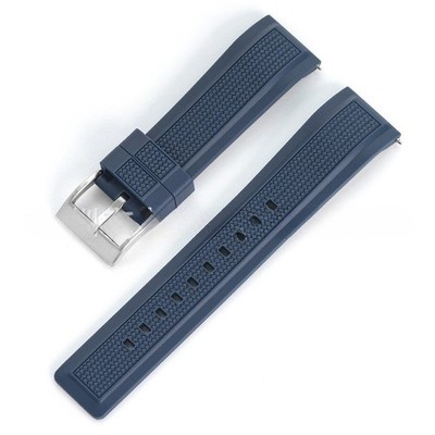 Liquid Silicone Woven Pattern Watch Strap for Men, Waterproof Wristband 20 22mm