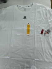 Mens Reebok White Delta Core Tee L, New with Tags, Moisture-Freedom fall