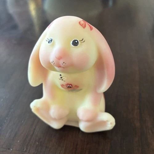 Fenton Burmese Glass Long Eared Bunny Figurine - #1602 of 3500