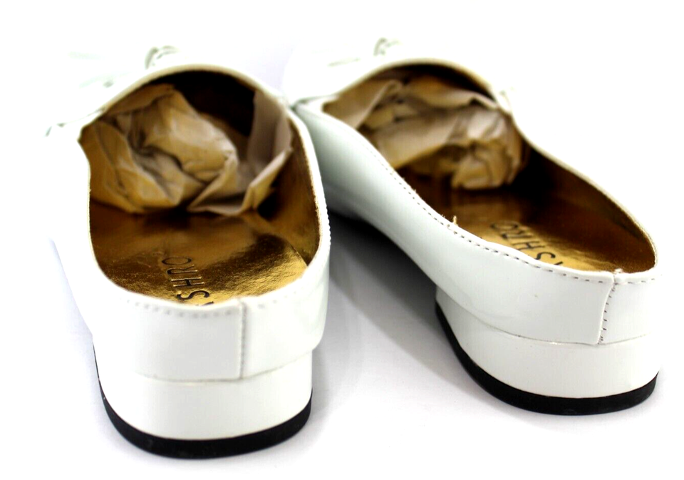 Ashro womens slip on mule dress shoes size 9.5 M White low heel New eBay — free download