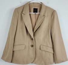 The Limited Womens Long Sleeve 2 Button Blazer/Suit Jacket Size L Khaki