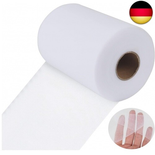 Tüll Stoff Rolle, 15cm x 91.5m Weiß Tüllstoff Tüllband für Brautschleier, Brau - Bild 1 von 7