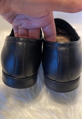 PRADA 2DC135 Black Saffiano Leather Lettering Logo Bit  display picture 2