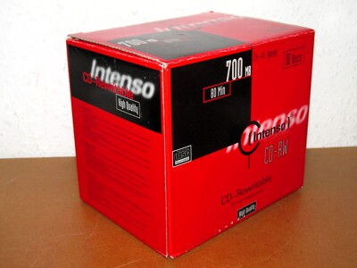 9x Intenso CD-RW - 700 MB CD-Rewirtable - High Quality - Neu + ovp