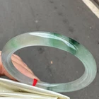 Certified Natural Grade AA Ice Green Burmese Jade jadeite bracelet bangle 58MM