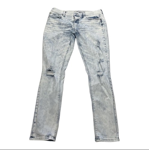Express Mia Blue Acid Wash Distressed 