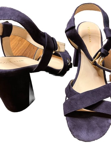 Women’s Cole Haan Block Heels 8.5 Suede Blue - Picture 10 of 10