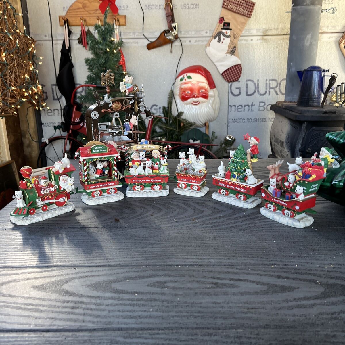Vtg Danbury Mint Westie Holiday Rail Christmas Express Train Vtg Danbury Mint Westie Holiday Rail Christmas Express Train