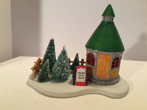 1992 Vintage Lemax Dickensvale Collectibles Christmas Village Porcelain Tree Lot