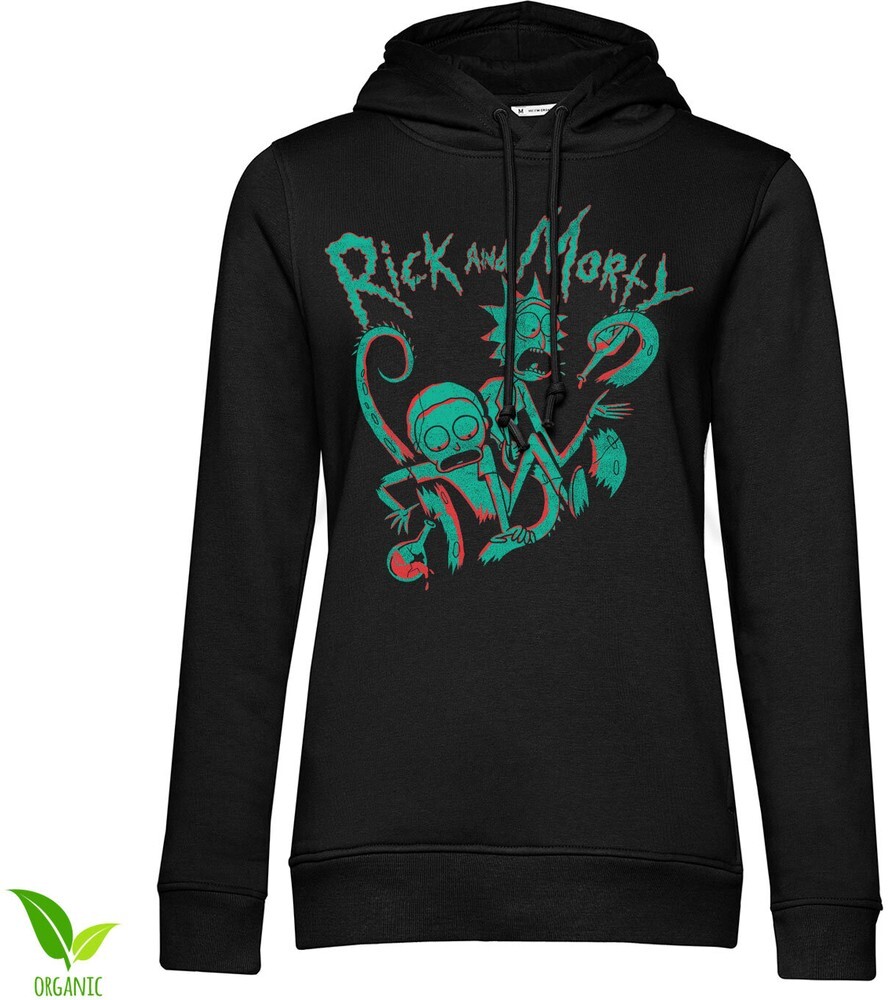 Толстовка с капюшоном для девочек Damen Black от Rick And Morty Duotone Girls 10590₽
