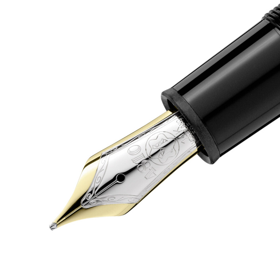 Fountain pen Montblanc Meisterstuck 13661 M nib 14K in black resin